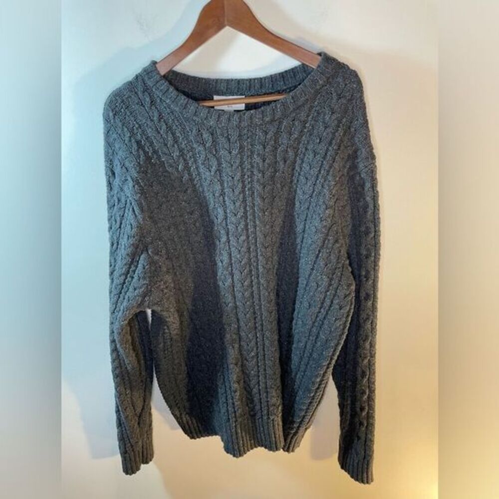 Goodfellow and Co. Cable Knit Sweater Fisherman’s Sweater Dark‎ Gray